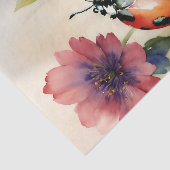 Ladybug auf Blume Wasserfarben Kunst Seidenpapier (Ausschnitt)