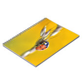 Ladybug auf dem Puzzle mit Stamm-Postkarte Notizblock (Linke Seite)