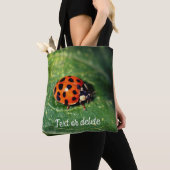 Ladybug auf der linken Seite Nah Personalisiert Tasche (Von Nahem)