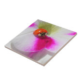Ladybug auf der Petunia - Tile Fliese (Seite)