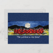 Ladybug auf der Spuren der weißen Wasserfarbe des Postkarte (Vorne/Hinten)