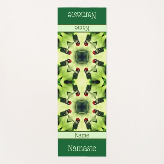 Ladybug auf Dogwood Abstrakte Natur Personalisiert Yogamatte (Vorderseite)