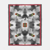 Ladybug auf Dogwood-Blume Abstrakt Personalisiert Fleecedecke (Vorderseite)