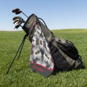 Ladybug auf Dogwood-Blume Abstrakt Personalisiert Golfhandtuch (Gras)