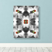 Ladybug auf Dogwood-Blume Abstrakte Natur Leinwanddruck (Insitu (Holzboden))