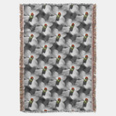 Ladybug auf Dogwood Blume Art Pattern Decke (Vorderseite Vertikal)