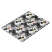 Ladybug auf Dogwood Blume Art Pattern Notizblock (Linke Seite)