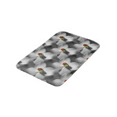 Ladybug auf Dogwood Blume Nattern Muster Badematte (Schrägansicht)