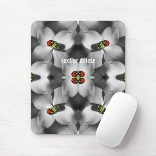 Ladybug auf Dogwood Blume Natur Personalisiert Mousepad (Mit Mouse)