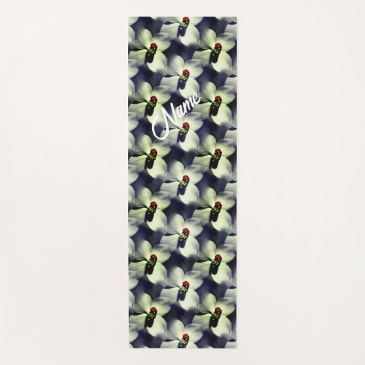 Ladybug auf Dogwood-Blume Personalisiert Yogamatte (Vorderseite)
