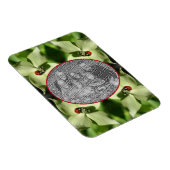 Ladybug auf Dogwood Blume Rahmen hinzufügen Foto Magnet (Rechte Seite)