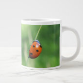 Ladybug auf einer Grashalde Jumbo-Tasse (Rechts)