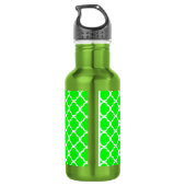 Ladybug auf Elektrisch-grüner Quatrefolie Trinkflasche (Rückseite)