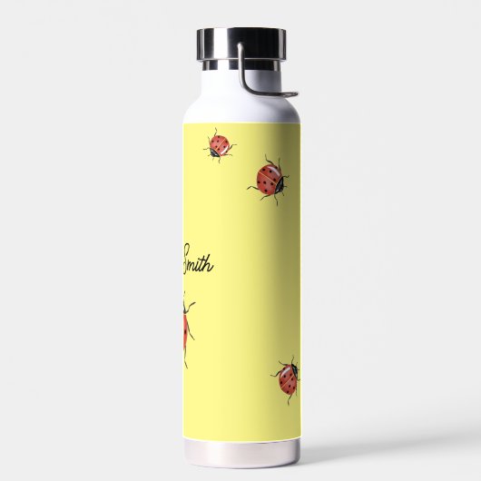 Ladybug auf gelb trinkflasche (Links)