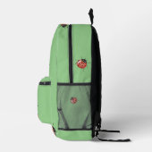 Ladybug auf hellgrün personalisiert bedruckter rucksack (Rechts)