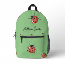 Ladybug auf hellgrün personalisiert