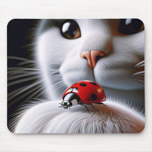 Ladybug auf Katze Mousepad (Vorne)