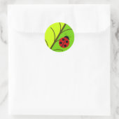 Ladybug auf Leaf Stickers (Tasche)
