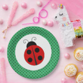 Ladybug auf Polka Dots Design Paper Teller (Party)