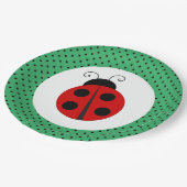 Ladybug auf Polka Dots Design Paper Teller (Schrägansicht)