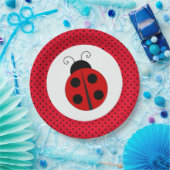 Ladybug auf Polka Dots Design Paper Teller (Party)