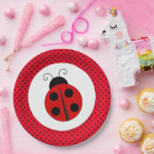 Ladybug auf Polka Dots Design Paper Teller (Party)
