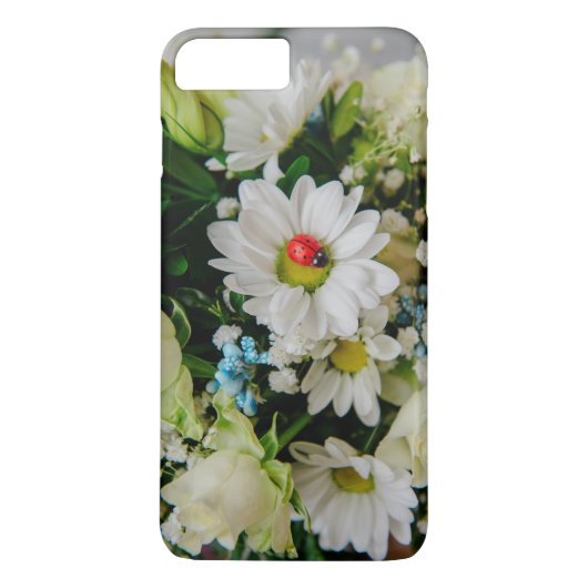 Ladybug auf weißer Blume Case-Mate iPhone Hülle (Rückseite)