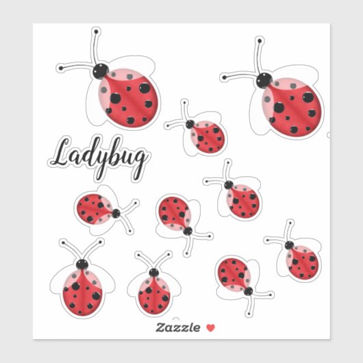 Ladybug Aufkleber (Blatt)