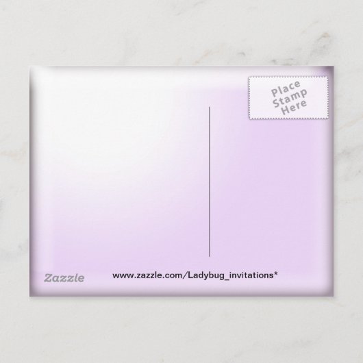 Ladybug Babies Ankündigungspostkarte (Rückseite)