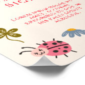 Ladybug Baby Dusche Custom-Zeichen Poster (Ecke)