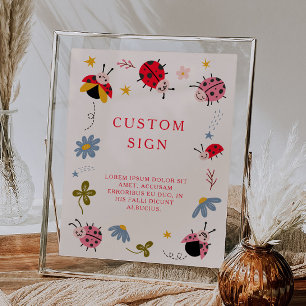 Ladybug Baby Dusche Custom-Zeichen Poster