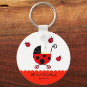 Ladybug Baby Dusche Gastgeschenk Schlüsselanhänger (Vorderseite)
