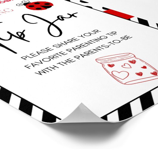 Ladybug Baby Duschzeichen Poster (Ecke)