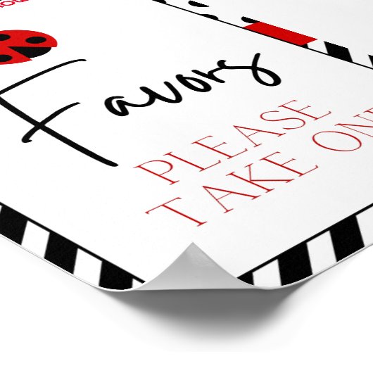 Ladybug Baby Duschzeichen Poster (Ecke)