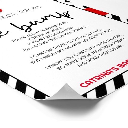 Ladybug Baby Duschzeichen Poster (Ecke)