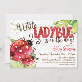 Ladybug Baby Duwer Einladung, Mädchen Einladung