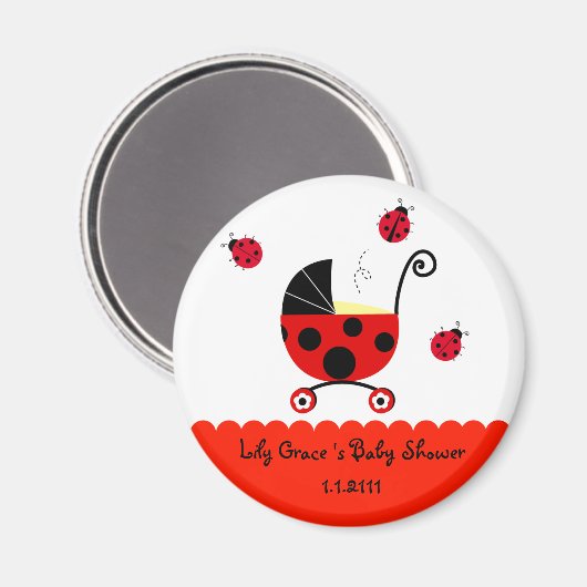 Ladybug Baby Duwer Gastgeschenk Magnete Magnet (Vorderseite/Rückseite)