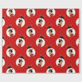 Ladybug Baby Girl Red & Black Dot Geschenkpapier (Flach)