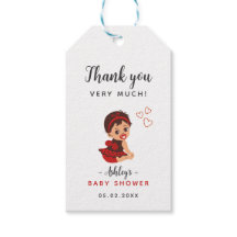 Ladybug Baby Girl Shower Tag