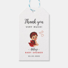 Ladybug Baby Girl Shower Tag Geschenkanhänger
