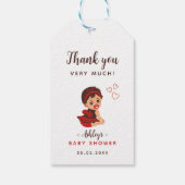 Ladybug Baby Girl Shower Tag Geschenkanhänger (Rückseite)