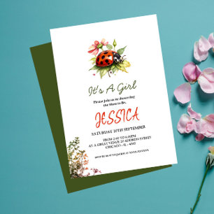 Ladybug Baby Shower Einladungen