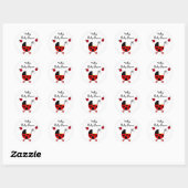 Ladybug Baby Shower Stickers Labels (Blatt)