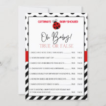 Ladybug Babydusche - bestellbarer Name, 12x18