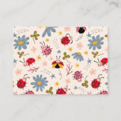 Ladybug Babydusche Buchanfrage Begleitkarte (Rückseite)