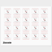 Ladybug Babydusche Danke Stickers (Pink) (Blatt)
