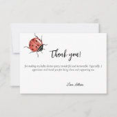 Ladybug Babydusche Dankeskarte (Vorderseite)