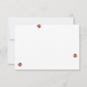 Ladybug Babydusche Dankeskarte (Rückseite)