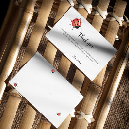 Ladybug Babydusche Dankeskarte