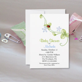 Ladybug Babydusche Einladung